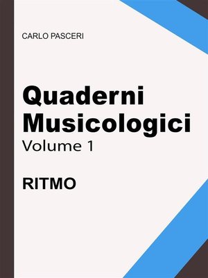 cover image of Quaderni Musicologici--Ritmo